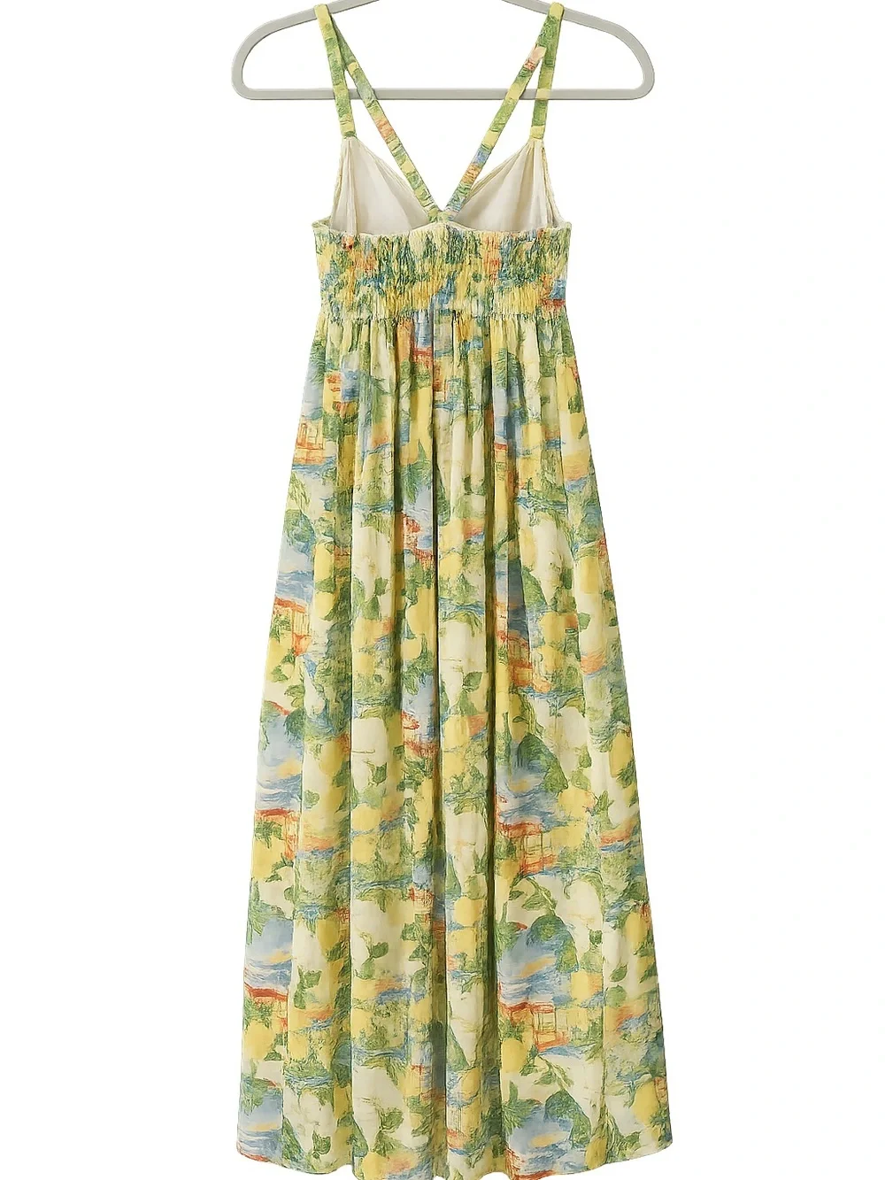 Abercrombie & Fitch Yellow Green Blue Floral Maxi Dress